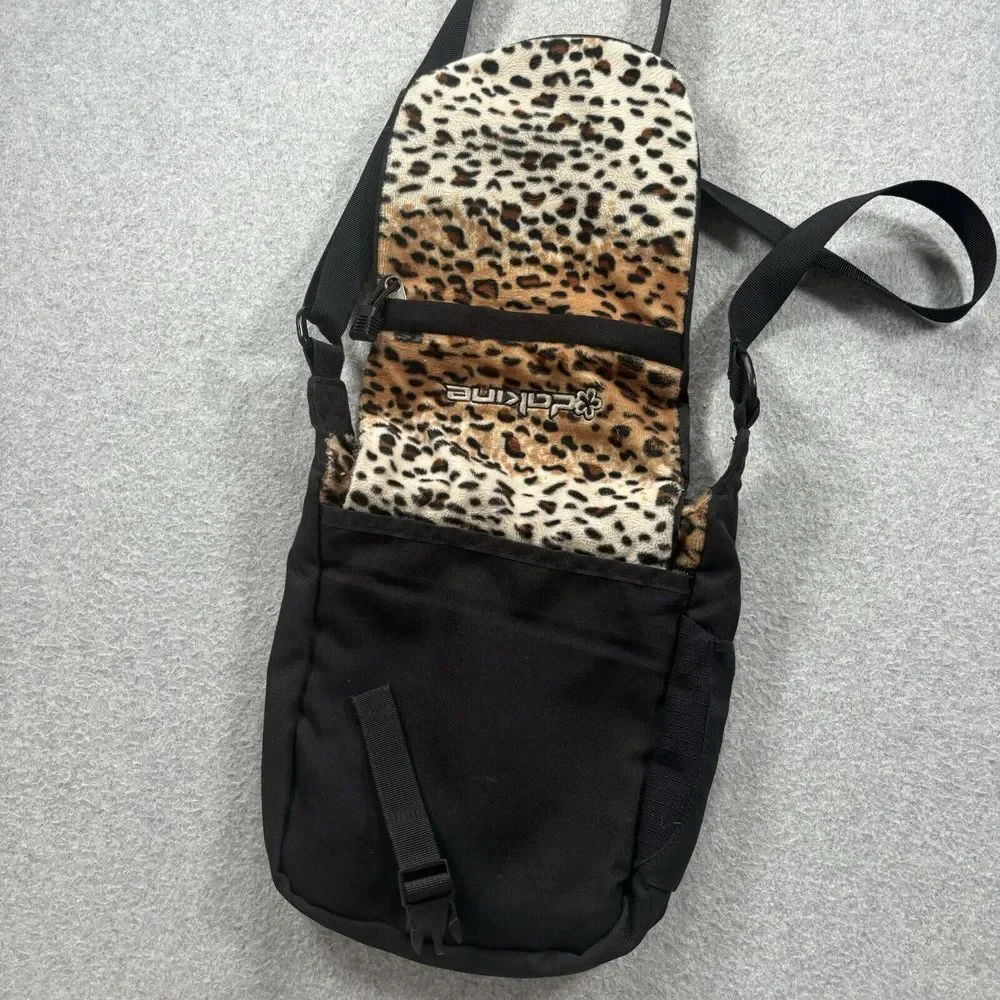 DAKINE Leopard‎ prin Fuzzy Crossbody Bag Purse Multi Pockets Adjustable Strap